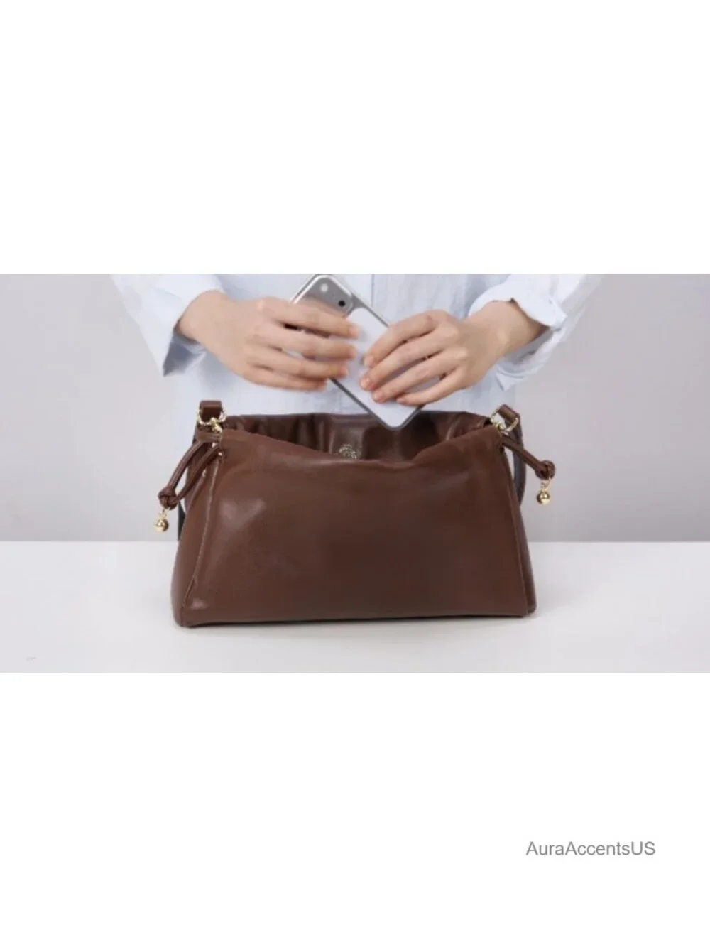 Faux Leather Hobo Shoulder Bag for Women Trendy Underarm Crossbody Purse with